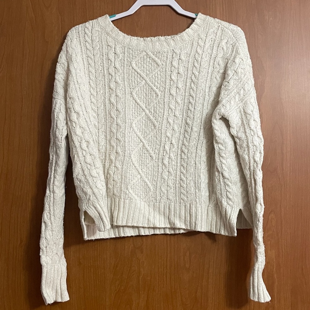 American Eagle Cozy Cream Sweater